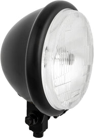 HardDrive 5.75-inch headlight bottom mount in satin black, showing the sturdy metal construction and mounting bracket.