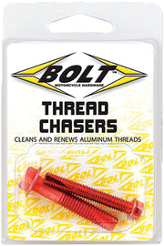 BOLT M6 and M8 thread chasers for cleaning and repairing threaded fittings, hardware and fasteners.
