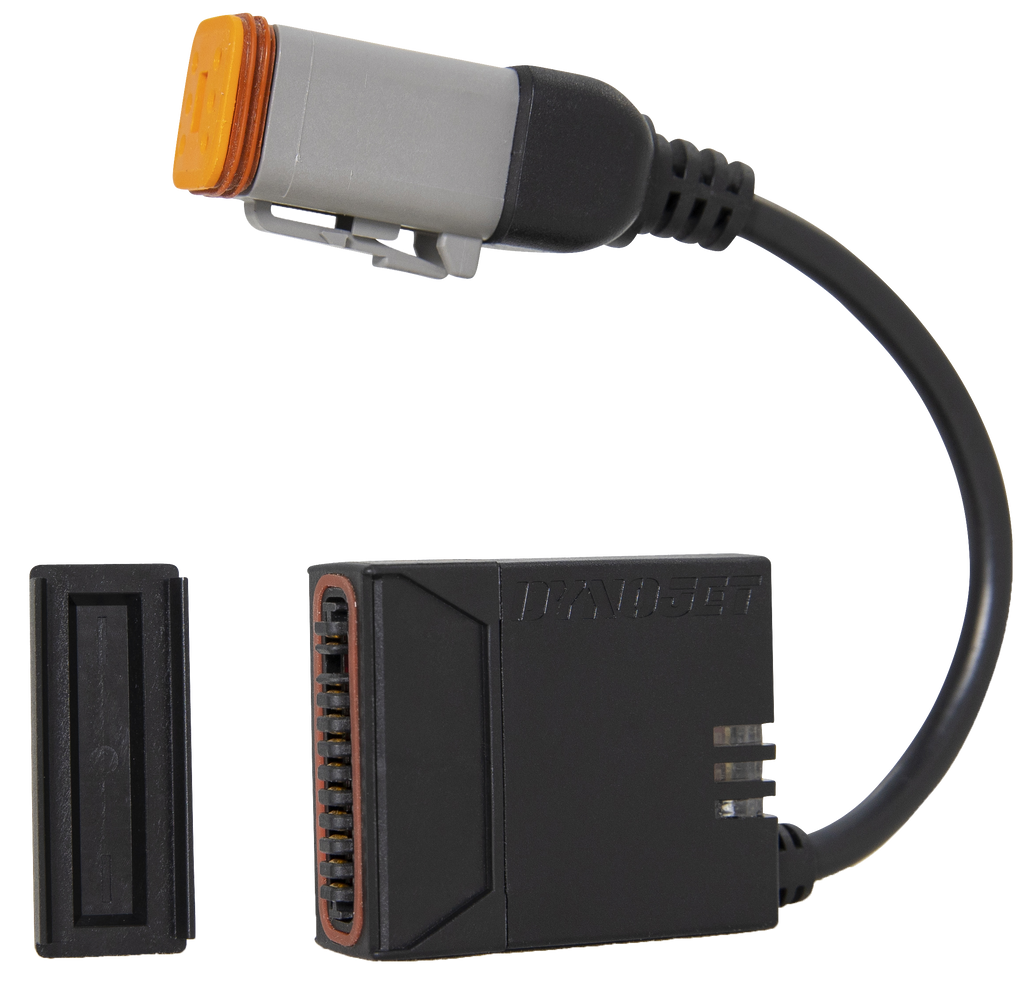 Dynojet Research Power Vision 4 Can-Bus engine management device showing a compact electronic module with connection ports