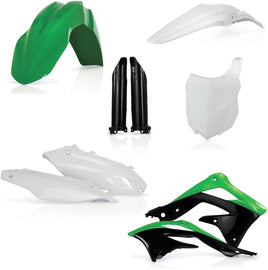 Acerbis full plastic kit for motorcycles, original 2013-2015, includes various plastic body panels in black, designed for durability and fit.