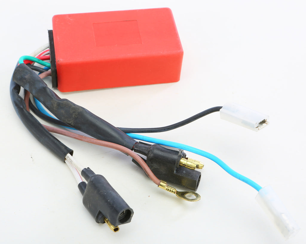 Ricks Motorsport Electric CDI 27-15504 electrical component for motorcycle ignition system, with wiring and connectors visible.