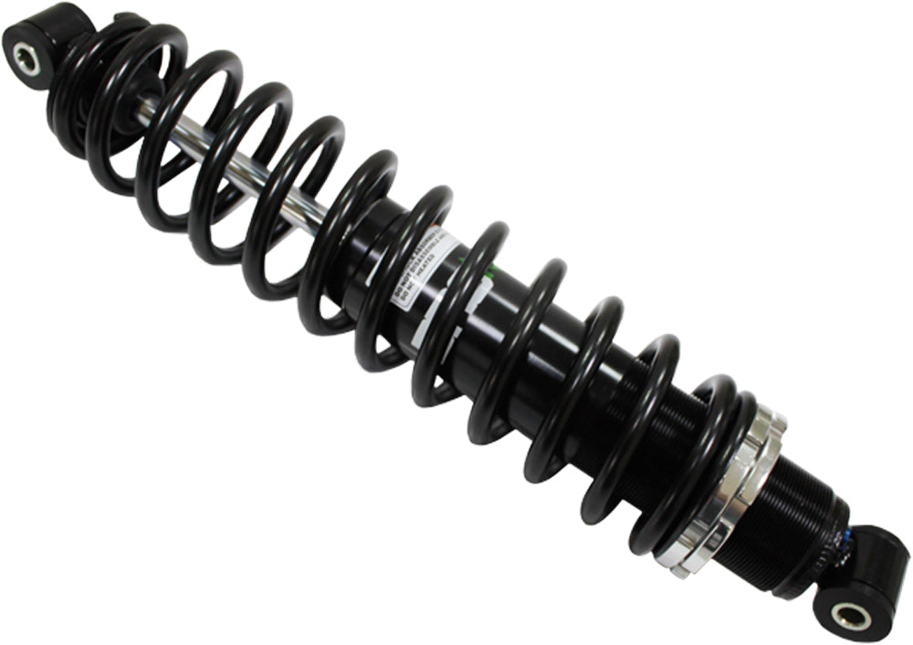 Bronco rear gas shock absorber with metal body and mounting ends for vehicle suspension system.