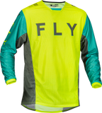 Fly Racing Kinetic Mesh Kore Jersey Hi-Vis/Teal/Grey Md 377-316M