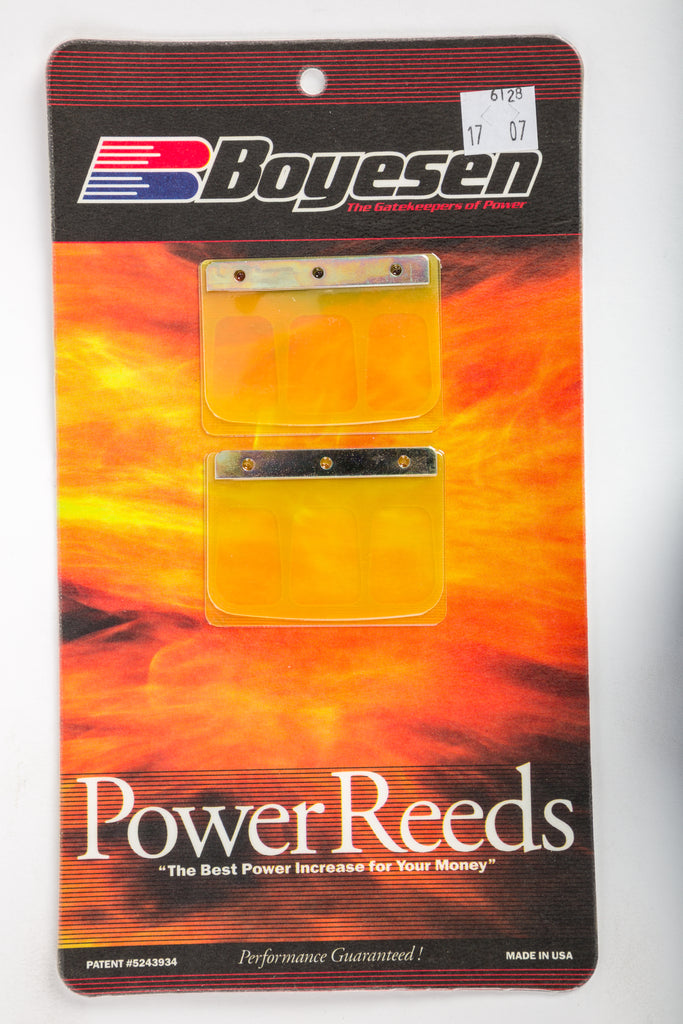 Boyesen motorcycle reeds 59-6128 for intake and carburetor fuel system, shown in the image with detailed metal construction.