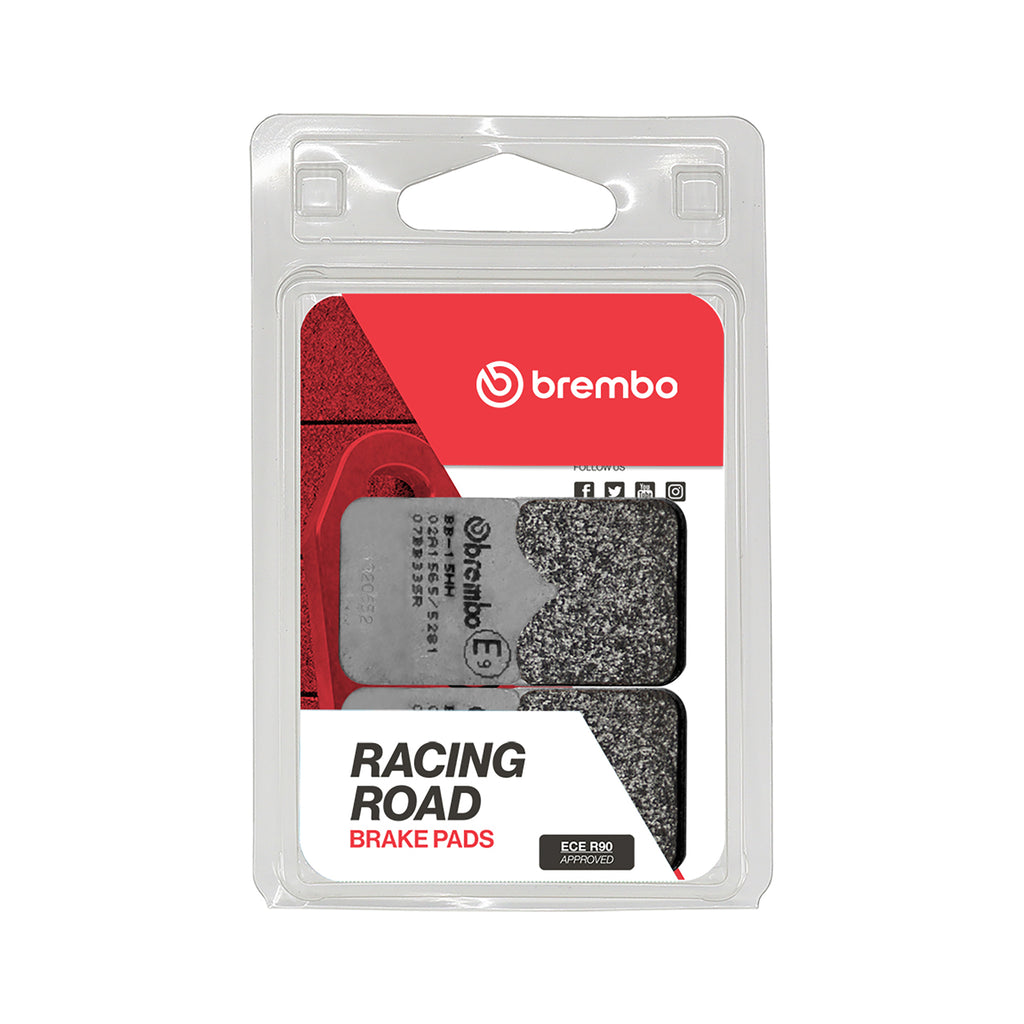 Brembo Xtra Sr brake pads in sintered metal with Brembo branding, designed for high-performance vehicle braking systems.