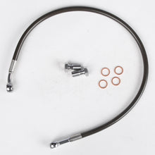 Load image into Gallery viewer, Streamline rear smoke brake line for Yamaha 170-1347, showing the black metal brake hose with fittings on a white background.
