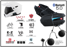 Charger l'image dans la galerie, UCLEAR 180511 motorcycle Bluetooth communication headset with sleek design and control buttons visible in the image.