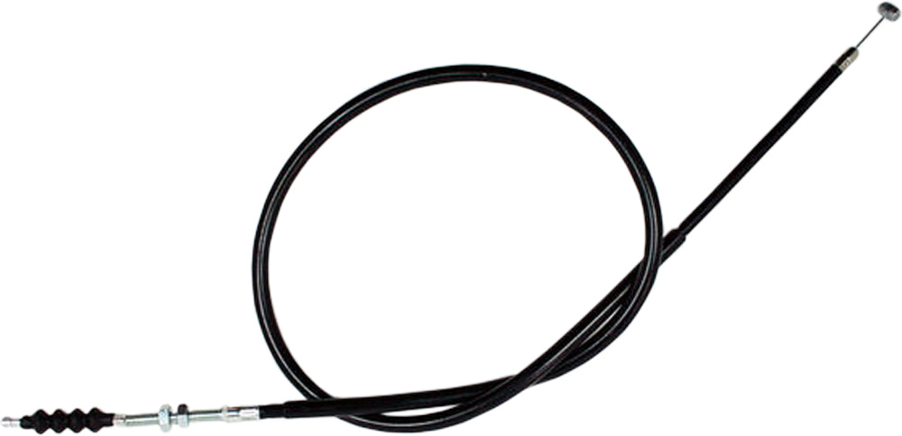 Motion Pro black vinyl clutch cable 70-2074 for motorcycle hydraulic control lines, showing the cable's durable black vinyl exterior.