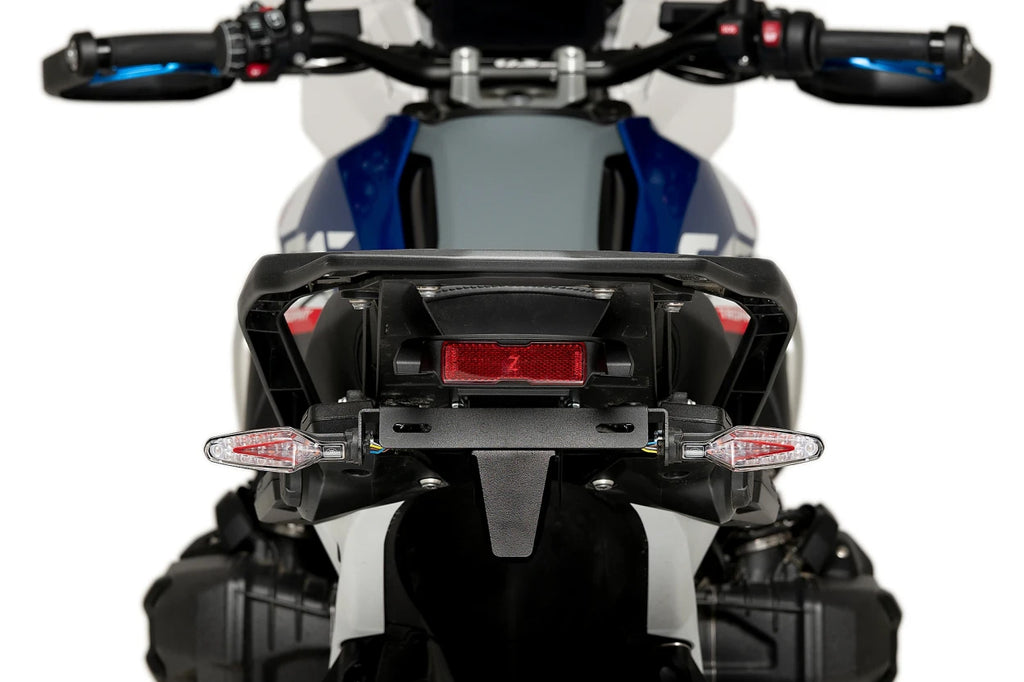 Black Fender Eliminator Kit for BMW motorcycle by PUIG, designed to streamline the body and enhance the bike's rear appearance.