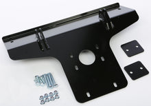 Load image into Gallery viewer, KFI Products UTV plow mount kit with brackets for secure attachment, shown in black metal with mounting hardware.
