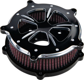 HardDrive Commodore air cleaner kit in black with clear window, designed for intake and fuel system enhancement.