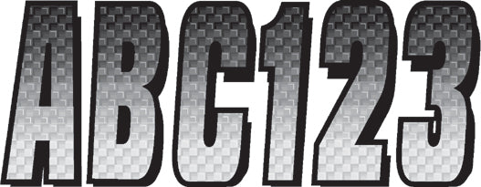 Hardline Series 300 Registration Kit decals in silver and black for graphics and vehicle registration, with detailed design elements.
