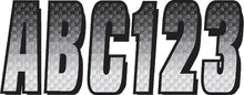 Load image into Gallery viewer, Hardline Series 300 Registration Kit decals in silver and black for graphics and vehicle registration, with detailed design elements.