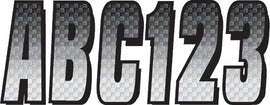Hardline Series 300 Registration Kit decals in silver and black for graphics and vehicle registration, with detailed design elements.