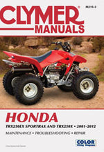 Load image into Gallery viewer, Clymer Repair Manual for Honda TRX250EX ATV, showing cover with detailed illustrations and repair instructions for tools.