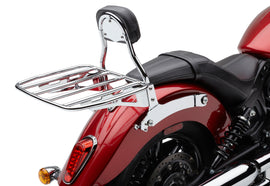Chrome Cobra Bolt-On Wide Lug Luggage Bar Rack for wide lug motorcycles, designed for secure cargo carrying.