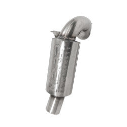 MBRP Exhaust silencer for 900 Ace Turbo S, stainless steel race muffler with S-D design, shown in the image.