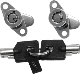 HardDrive luggage saddlebag lock kit with key, secure storage solution for travel saddlebags, durable and easy to install.