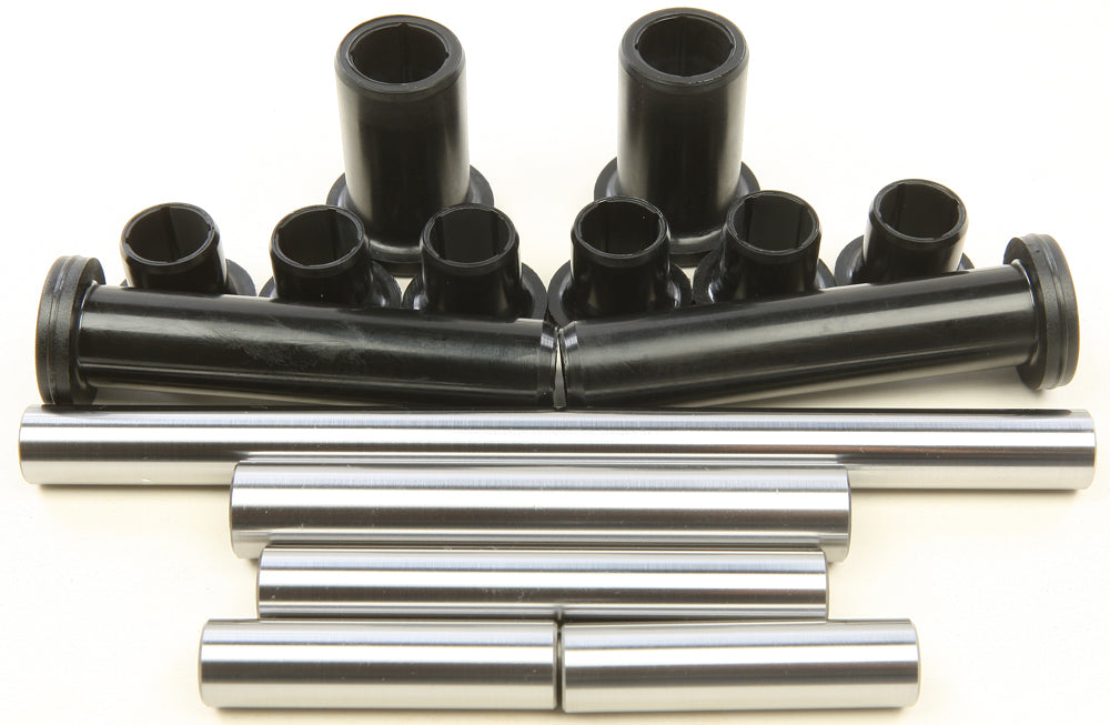 All Balls rear independent suspension kit with multiple components and rubber bushings for motorcycle or ATV suspension system.