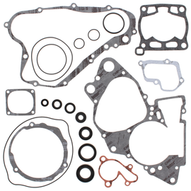 Vertex Complete Gasket Set with Oil Seals, featuring various gaskets and seals for engine repair, shown in the image.