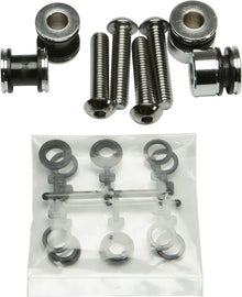 HardDrive Chrome Softail hard drive docking hardware kit with fasteners and fittings for motorcycle installation.