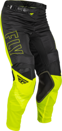 Fly Racing Kinetic Mesh Pants in Hi-Vis and Black, size 36, showing the lightweight mesh fabric and high-visibility design.