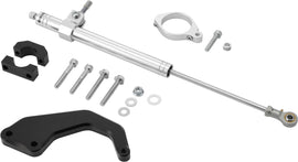 HardDrive steering damper for 2000-2008 Ford F-150 in silver, showcasing the durable metal construction and mounting hardware.