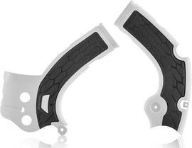 Acerbis X-Grip off-road frame guard in white and black with textured surface, designed for motorcycle protection.