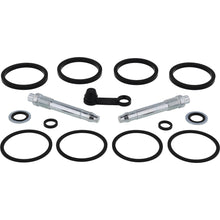 Load image into Gallery viewer, All Balls caliper rebuild kit for front and rear brakes, featuring brake components and hardware for motorcycle calipers.