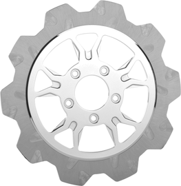 Lyndall Racing Brakes B-52 Fr 11.8-inch rotor with chrome and silver crown cut finish, designed for high-performance braking.