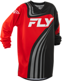 Fly Racing - Youth F-16 Jersey Black/Red/White Yl - 378-220YL