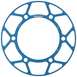 Supersprox rear edge sprocket with blue aluminum finish, 45-tooth size for Suzuki and Yamaha motorcycles, part number 105-480445.