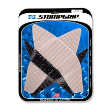 Load image into Gallery viewer, Stompgrip Off Road Tank Pad Kit in clear and black with icon design, providing grip and protection for motorcycle fuel tanks.
