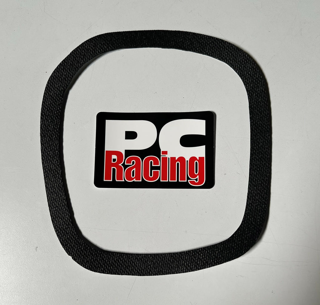 PC Racing Pro Seal Beta 14-5072 air filter showing a close-up of the durable foam and sealing edges, designed for high-performance engines.
