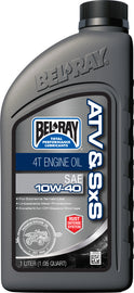 Bel-Ray ATV Trail Mineral Oil 10W40 4T 1L bottle, versatile motor oil for all-terrain vehicles, shown in a 1-liter container.