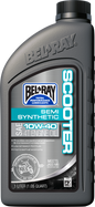 Bel-Ray Scooter Semi-Syn Engine Oil 10W40 in 1-liter container, ideal for scooter engine lubrication and maintenance.