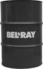 Bel-Ray petroleum oil 4T 20W50 in a large 55-gallon drum, ideal for motorcycle engine lubrication, chemical product by Bel-Ray.