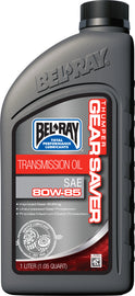 Bel-Ray Thumper Gear Saver Transmission Oil 1L bottle, shown with label, for motorcycle gear protection and transmission lubrication.