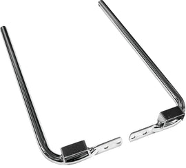HardDrive Chrome Saddlebag Support Kit for FLH/FLT motorcycles, luggage support brackets for 1985-2008 Harley Davidson models.