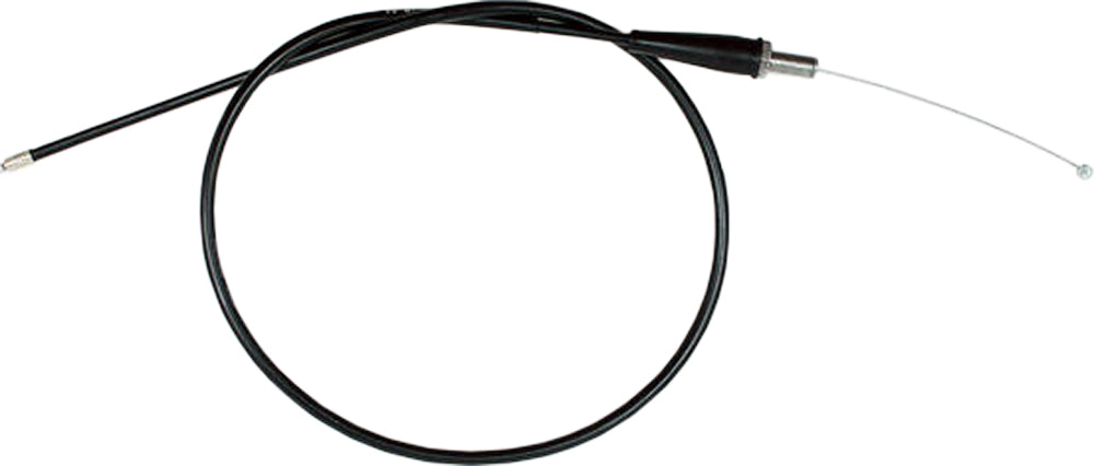 Motion Pro Black Vinyl Throttle Cable 70-2321, a durable motorcycle control line with black vinyl covering, shown with connectors.