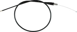 Motion Pro Black Vinyl Throttle Cable 70-2321, a durable motorcycle control line with black vinyl covering, shown with connectors.