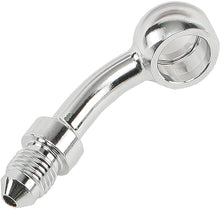Load image into Gallery viewer, Chrome Goodridge 35 Degree Banjo Brake fitting with 7/16 inch size, featuring a sleek, polished finish and detailed threading.