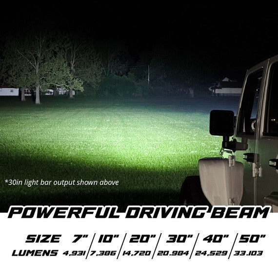 Xkmax 7" Light Bar Dual Mode With Rgbw Strip App Control