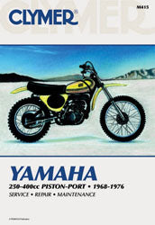 Clymer Yamaha YZ 250-400 repair manual with detailed illustrations and instructions for motorcycle maintenance and repairs.