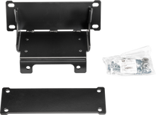 Load image into Gallery viewer, Warn winch mounting kit bracket for secure installation, featuring metal construction and mounting hardware for off-road vehicles.