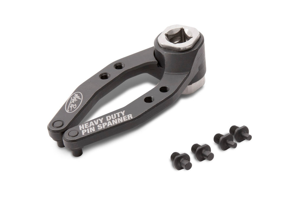 Motion Pro Heavy Duty Pin Spanner tool with sturdy metal construction and adjustable pins for precise mechanical adjustments