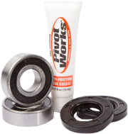 Load image into Gallery viewer, Pivot Works front wheel bearing kit 52-0470 for drive system, includes bearings and components for motorcycle wheel maintenance.
