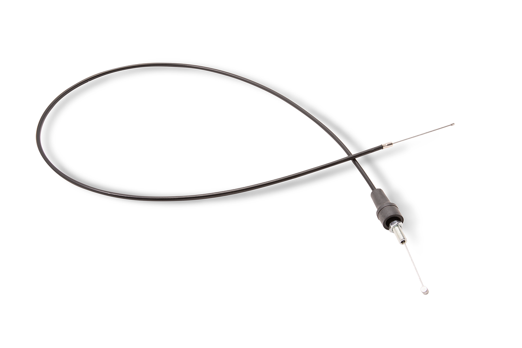Motion Pro black vinyl throttle cable for Honda motorcycles, compatible with Vortex SE models, durable control line for smooth operation.