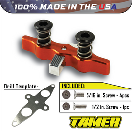 Tamer Double Button X-Wing Orange suspension component with two buttons and orange color, designed for Tamer suspension systems.