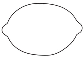Vertex clutch cover gasket for 69-18058, a black rubber seal with a circular shape and precise cutouts for engine sealing.